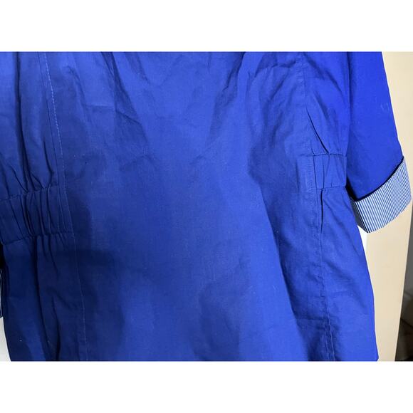 Alfred Dunner fall‎ weight zip up jacket 18 blue blue striped 100% cotton lined - Picture 5 of 6